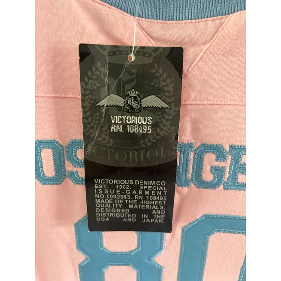 NWT Victorious Women's Y2K Jersey style‎ Pink "Los Angeles" dress size XL - Picture 10 of 11